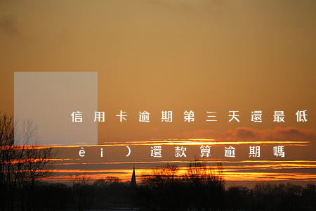 信用卡逾期第三天還最低(信用卡3天內(nèi)還款算逾期嗎)