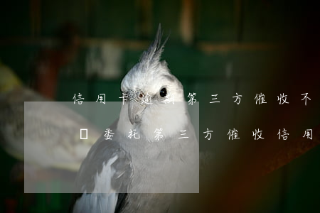 信用卡逾期第三方催收不讓分期(銀行為什么會委托第三方催收信用卡逾越期)