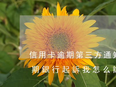 信用卡逾期第三方通知起訴(三個月信用卡逾期銀行起訴我怎么辦)