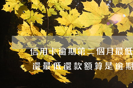 信用卡逾期第二個月最低還款(每個月信用卡還最低還款額算是逾期嗎)