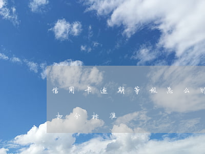信用卡逾期等级怎么划分(逾期申报信用等级扣分标准)