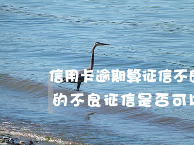 信用卡逾期算征信不良嗎(因信用卡逾期造成的不良征信是否可以消除)