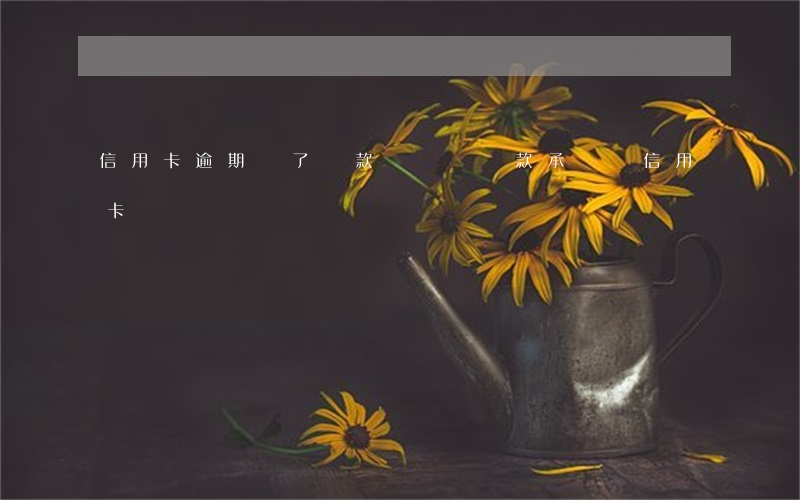 信用卡逾期簽了還款協議書(還款承諾書信用卡)