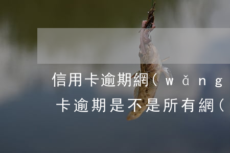 信用卡逾期網(wǎng)貸都借不了(信用卡逾期是不是所有網(wǎng)貸都借不出來了)