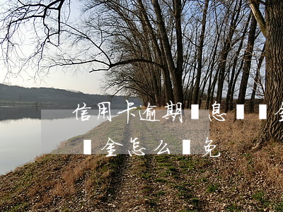 信用卡逾期罰息違約金怎么減免(欠信用卡違約金怎么減免)