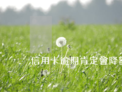 信用卡逾期肯定會降額嗎