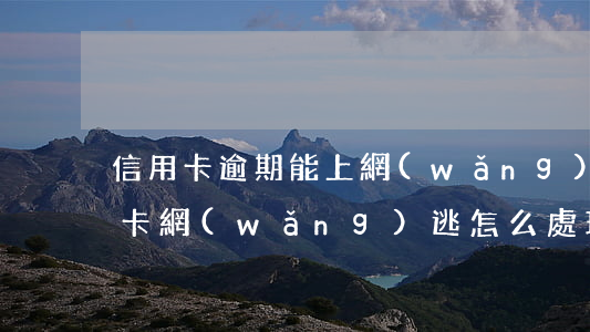 信用卡逾期能上網(wǎng)上逃犯(信用卡網(wǎng)逃怎么處理)