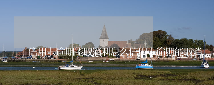 信用卡逾期能取消利息么(信用卡逾期能取消嗎)