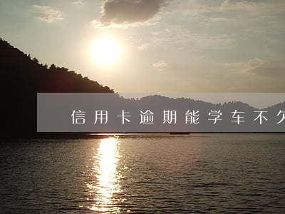 信用卡逾期能学车不 欠信用卡能学驾照吗