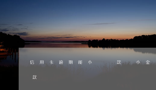 信用卡逾期能小額貸款嗎(小金額逾期可以貸款嗎)