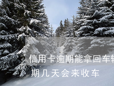 信用卡逾期能拿回车辆绿本不(用绿本贷款逾期几天会来收车?)