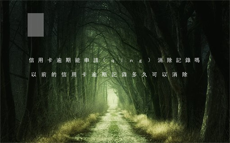 信用卡逾期能申請(qǐng)消除記錄嗎(以前的信用卡逾期記錄多久可以消除)