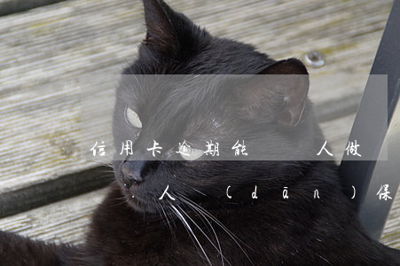 信用卡逾期能給別人做擔(dān)保嘛-給別人擔(dān)保逾期了對自己有什么影響