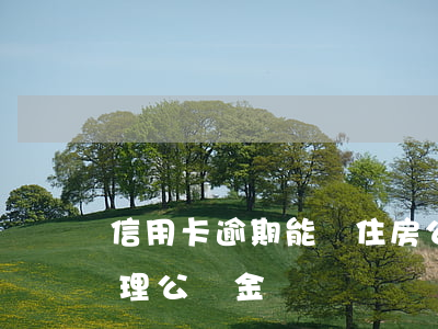 信用卡逾期能辦住房公積金嗎 有逾期可以辦理公積金嗎