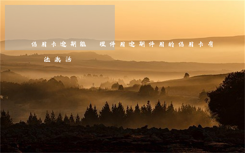 信用卡逾期能辦理停用(逾期停用的信用卡有辦法激活嗎)