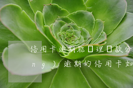 信用卡逾期能辦理還款分期嗎-已經(jīng)逾期的信用卡如何辦理分期