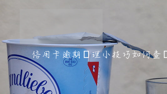 信用卡逾期處理小技巧(如何查詢信用卡逾期)