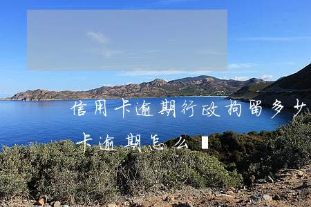 信用卡逾期行政拘留多少天(人在拘留所信用卡逾期怎么辦)