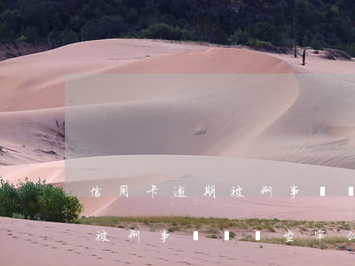 信用卡逾期被刑事訴訟會坐牢么 信用卡逾期被刑事訴訟會坐牢么