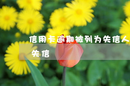 信用卡逾期被列为失信人员(欠信用卡被列入失信)