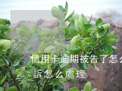 信用卡逾期被告了怎么辦(因信用卡逾期被起訴怎么處理)