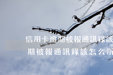 信用卡逾期被報通訊錄該怎么辦-信用卡逾期被報通訊錄該怎么辦呢