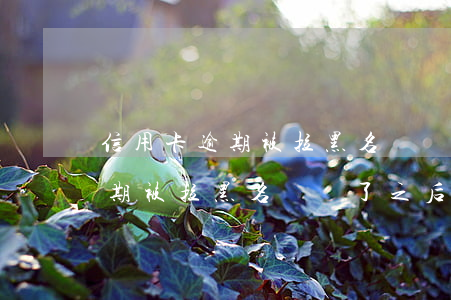 信用卡逾期被拉黑名單還了之后-信用卡逾期被拉黑名單還了之后會(huì)怎么樣