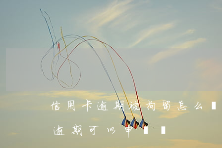 信用卡逾期被拘留怎么辦(因拘留導致信用卡逾期可以申訴嗎)