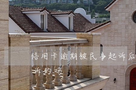 信用卡逾期被民事起诉后(有信用卡逾期被起诉的吗)