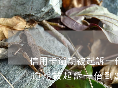 信用卡逾期被起訴一倍到3倍罰款-信用卡逾期被起訴一倍到3倍罰款多少