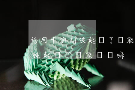 信用卡逾期被起訴了還能還錢嘛（信用卡逾期被起訴了還能還錢嘛）