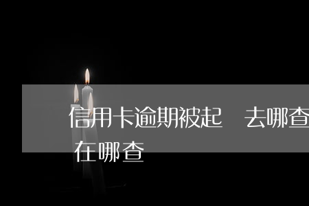 信用卡逾期被起訴去哪查詢(信用卡是否逾期在哪查詢)