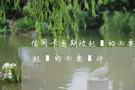 信用卡逾期被起訴的必要條件(信用卡逾期被起訴的必要條件) 信用卡逾期被起訴的必要條件(信用卡逾期被起訴的必要條件)