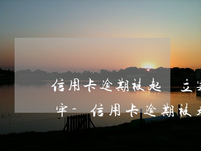 信用卡逾期被起訴立案多久會(huì)坐牢?-信用卡逾期被起訴立案多久會(huì)坐牢呢