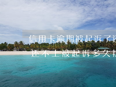 信用卡逾期被起诉了还不起怎么办 欠信用卡还不上被起诉多久执行