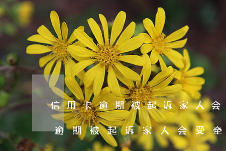 信用卡逾期被起诉家人会受牵连吗-信用卡逾期被起诉家人会受牵连吗知乎
