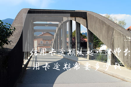 信用卡逾期被起诉律师费谁出(找律师协商信用卡逾期需要多少钱)