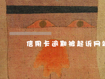 信用卡逾期被起诉网站(信用卡逾期)