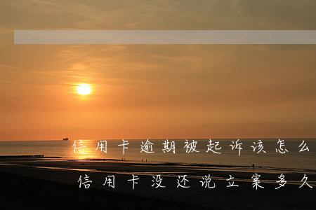 信用卡逾期被起诉该怎么处理广发-欠广发信用卡没还,说立案,多久能抓人