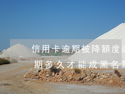 信用卡逾期被降額度還有黑點嗎(用信用卡逾期多久才能成黑名單)