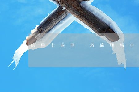信用卡逾期補救(逾期后申請信用卡)