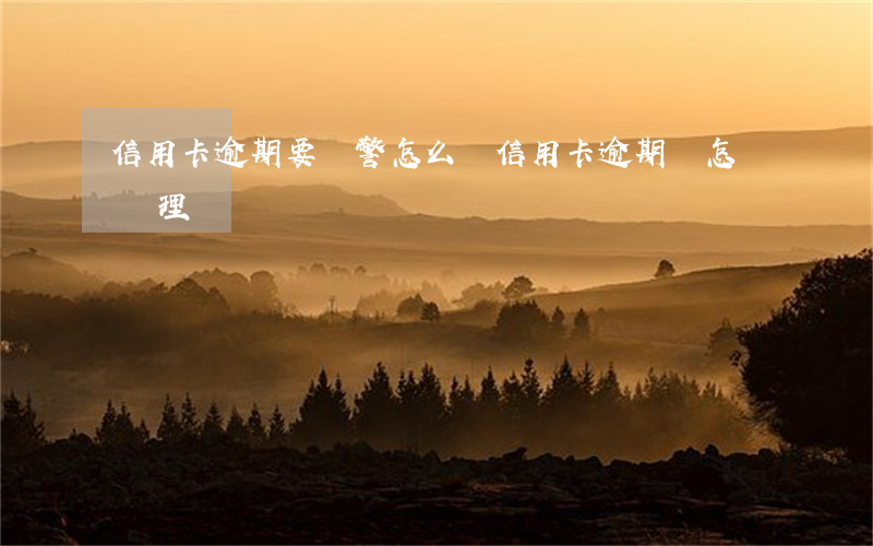 信用卡逾期要報警怎么辦(信用卡逾期會怎樣處理)