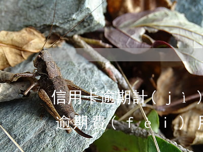 信用卡逾期計(jì)算方式不合理(信用卡 逾期 費(fèi)用)