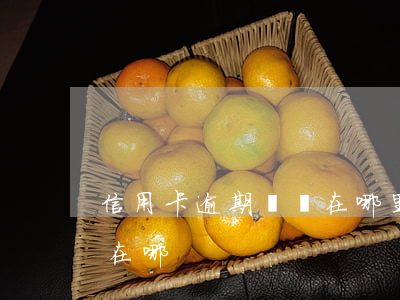信用卡逾期記錄在哪里查詢（信用卡逾期記錄在哪）