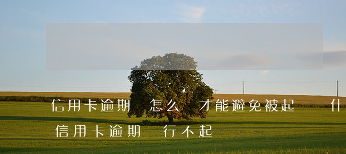 信用卡逾期該怎么辦才能避免被起訴(為什么信用卡逾期銀行不起訴)