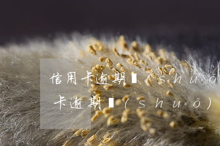 信用卡逾期說(shuō)被起訴了-信用卡逾期說(shuō)被起訴了