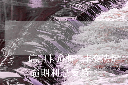 信用卡逾期說上交法院-法院判信用卡逾期逾期利息支持嗎
