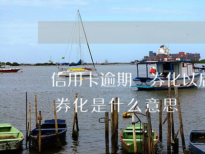 信用卡逾期證券化以后還有利息嗎-逾期證券化是什么意思