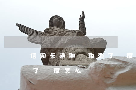 信用卡逾期讓取消了額度(信用卡逾期讓取消了額度怎么辦)