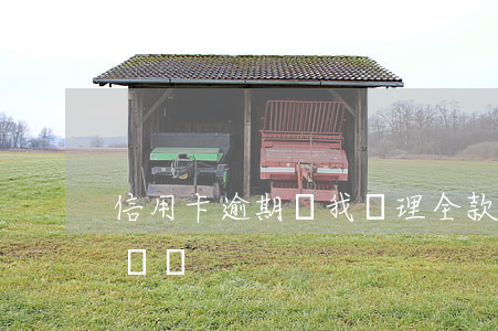 信用卡逾期讓我處理全款(信用卡逾期讓我全額還)